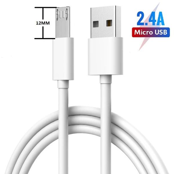 Кабель зарядний USB — Micro USB 1м з подовженим штекером 12мм Посилений OEM 00000003491 фото