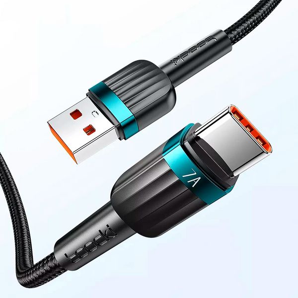 Кабель зарядний Toocki USB — Type-C 2м 100W black 00000006579 фото