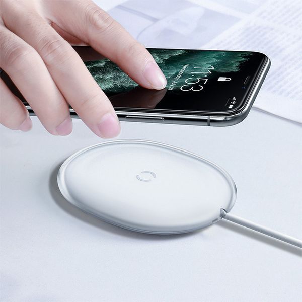 Бездротове зарядне BaseUs Jelly Wireless Charger 15W white 00000003724 фото