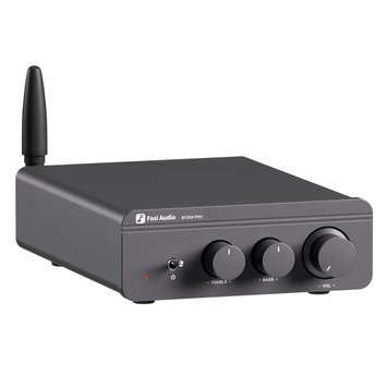 Підсилювач звуку Fosi Audio BT20A Pro gray + блок живлення 32V. Bluetooth 5.0, 2x300W 00000006551 фото