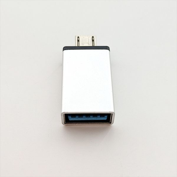 Адаптер OTG Micro-USB to USB-A silver OEM 00000007044 фото