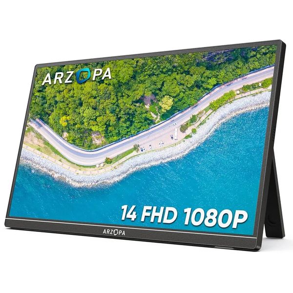 Уцінка* Портативний монітор Arzopa A1 Gamut Slim black 14" 1920x1080 *З невеликими засвітами 00000007658 фото