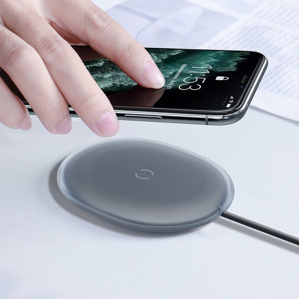 Бездротове зарядне BaseUs Jelly Wireless Charger 15W black 00000003725 фото